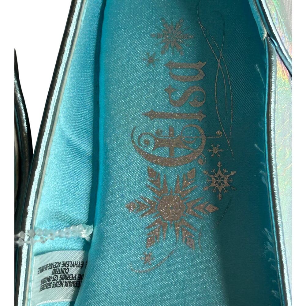NWT Disney Elsa Halloween dress up flats iridescent silver decorative snowflake - Picture 7 of 8